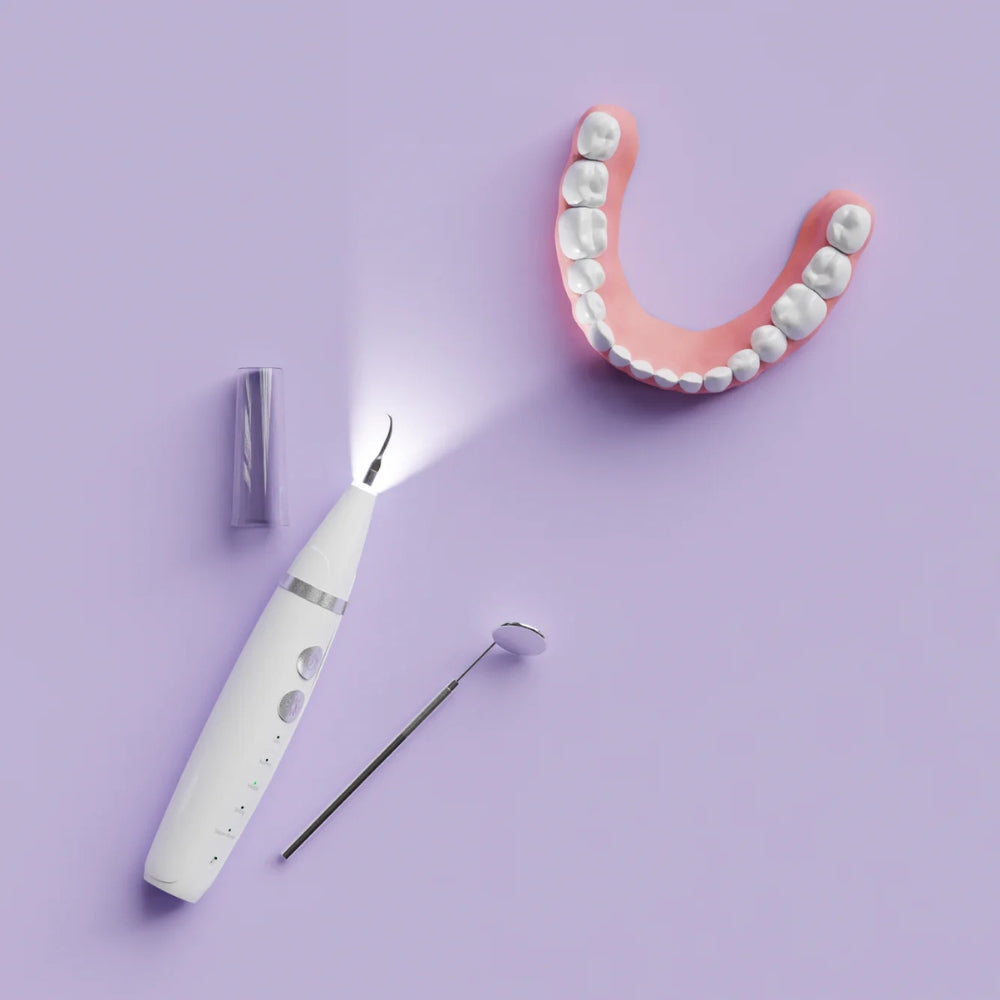Pulitore Dentale a Ultrasuoni per Placca e Residui, Pulizia Profonda a Casa